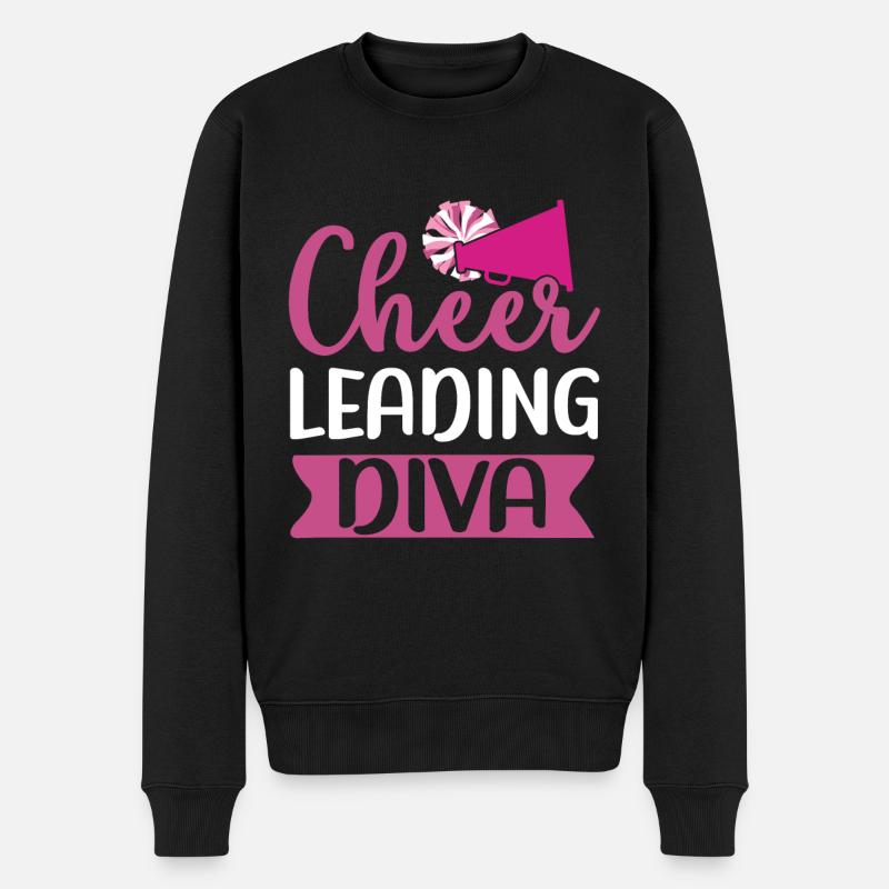 Cheerleadermädchen Cheerleading Jubel Jugend - Männer Premium Bio Pullover - Schwarz