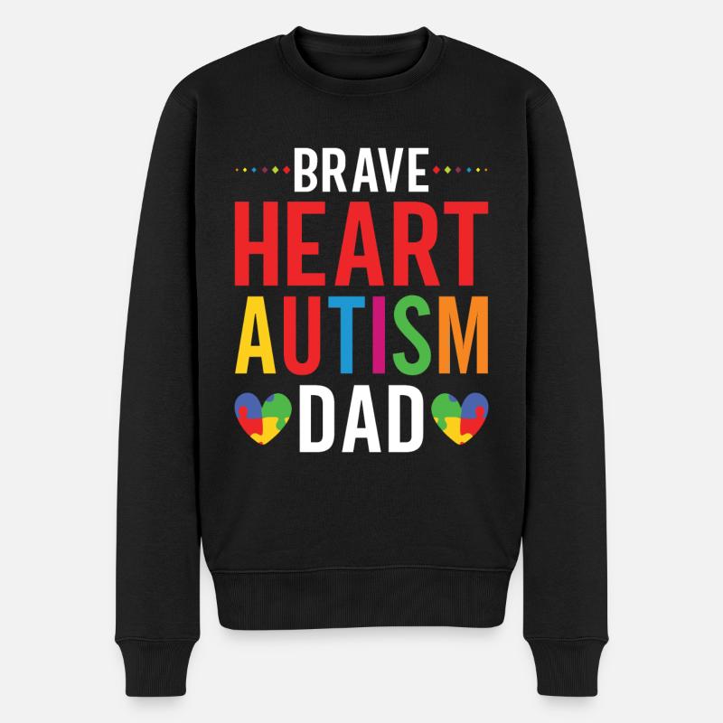 Autismusbewusstsein Unterstützen Autistische - Männer Premium Bio Pullover - Schwarz