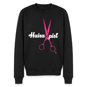 Hairstylist Hair Salon Cosmetology - Men's Premium Organic Jumper - black - Front - Nico (187cm)