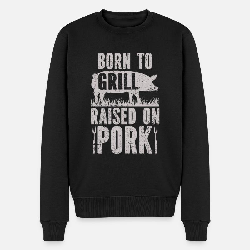 Griller le porc - Pull Premium bio Homme - noir
