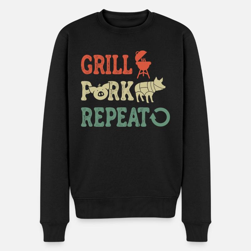Griller le porc - Pull Premium bio Homme - noir