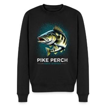zander, fishing, predatory fish, fish - Men's Premium Organic Jumper - black - Front - Nico (187cm)