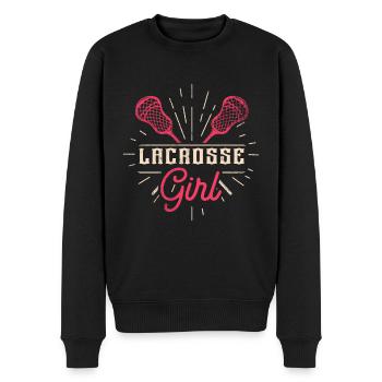 Lacrosse Girl Lax Girl Spieler Frauen - Männer Premium Bio Pullover - Schwarz - Vorne - Nico (187cm)