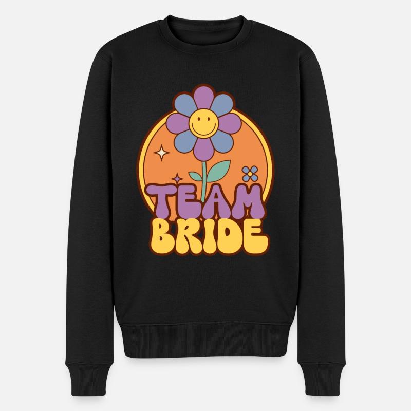 Groovy Braut Bachelorette Brautparty - Männer Premium Bio Pullover - Schwarz