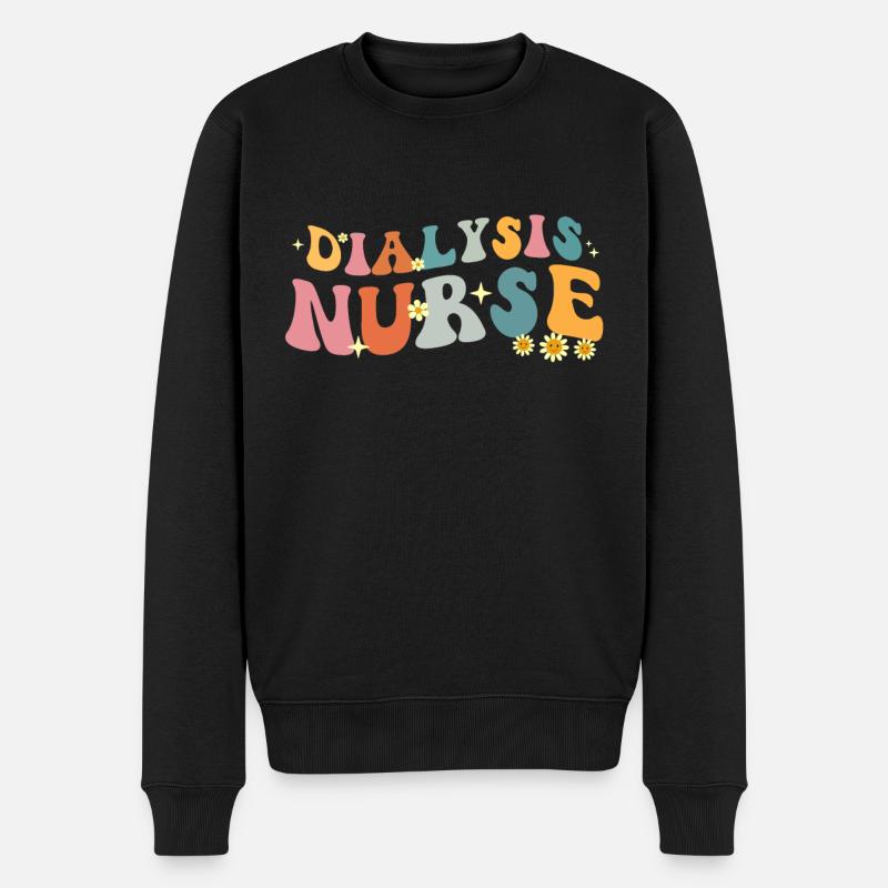 Infirmier(ère) technicien(ne) en dialyse - Pull Premium bio Homme - noir