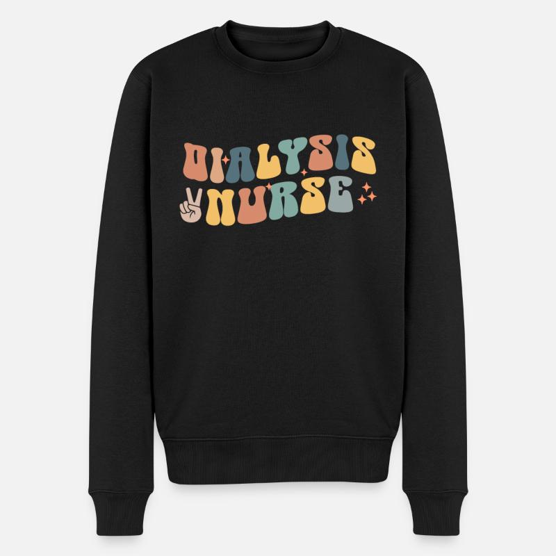 Dialyse Techniker Krankenschwester - Männer Premium Bio Pullover - Schwarz