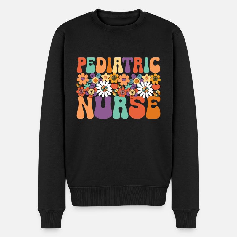 Kinderkrankenschwester Picu Peds - Männer Premium Bio Pullover - Schwarz