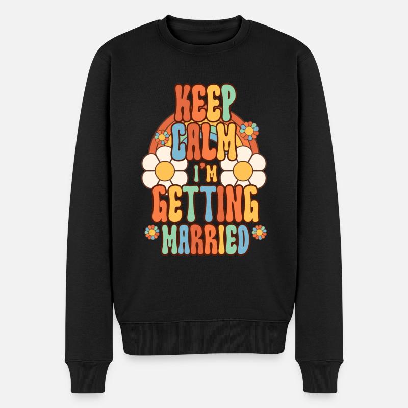 Mariée de fiançailles d'amis dévoués - Pull Premium bio Homme - noir