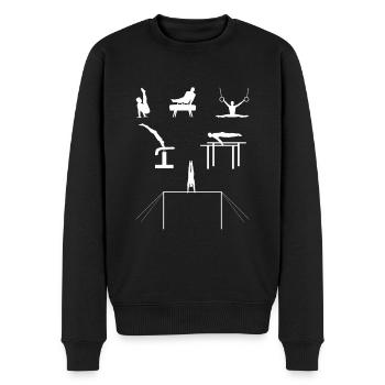 Kunstturnen Bodenturnen Gymnastik - Männer Premium Bio Pullover - Schwarz - Vorne - Nico (187cm)