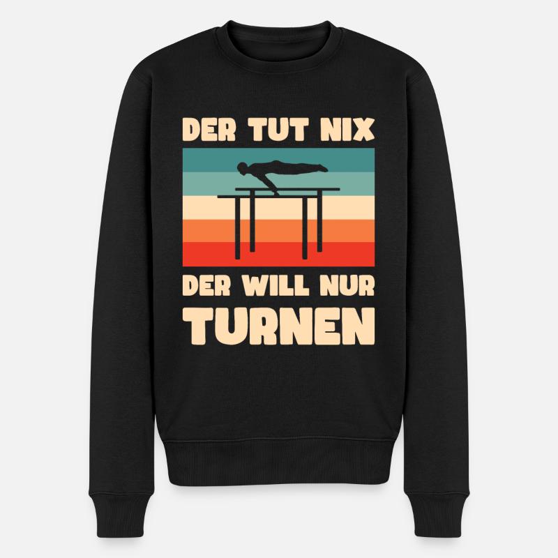 Kunstturnen Barren Turnen - Männer Premium Bio Pullover - Schwarz
