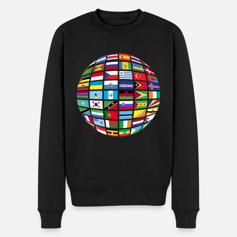 Alle Länder Flaggen Der Welt 287 Flagge - Männer Premium Bio Pullover - Schwarz