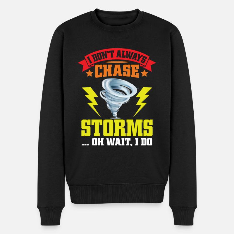 Drôle Tornade Hurricane Weather Chaser - Pull Premium bio Homme - noir