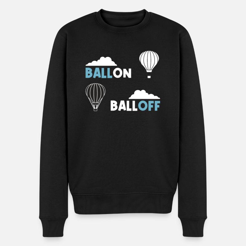 Ballon Balloff - Männer Premium Bio Pullover - Schwarz