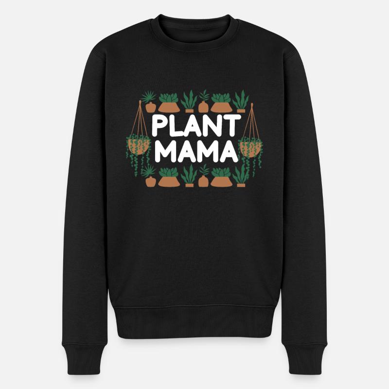 Pflanzenmutter Mutter Gartenpflanzen Blume - Männer Premium Bio Pullover - Schwarz