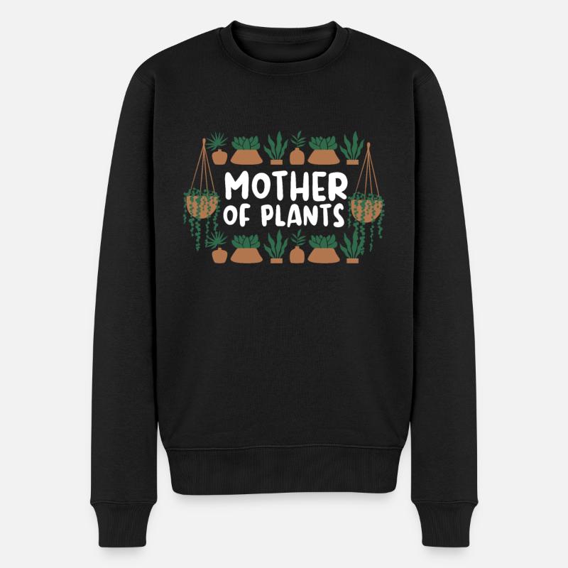 Pflanzenmutter Mutter Gartenpflanzen Blume - Männer Premium Bio Pullover - Schwarz