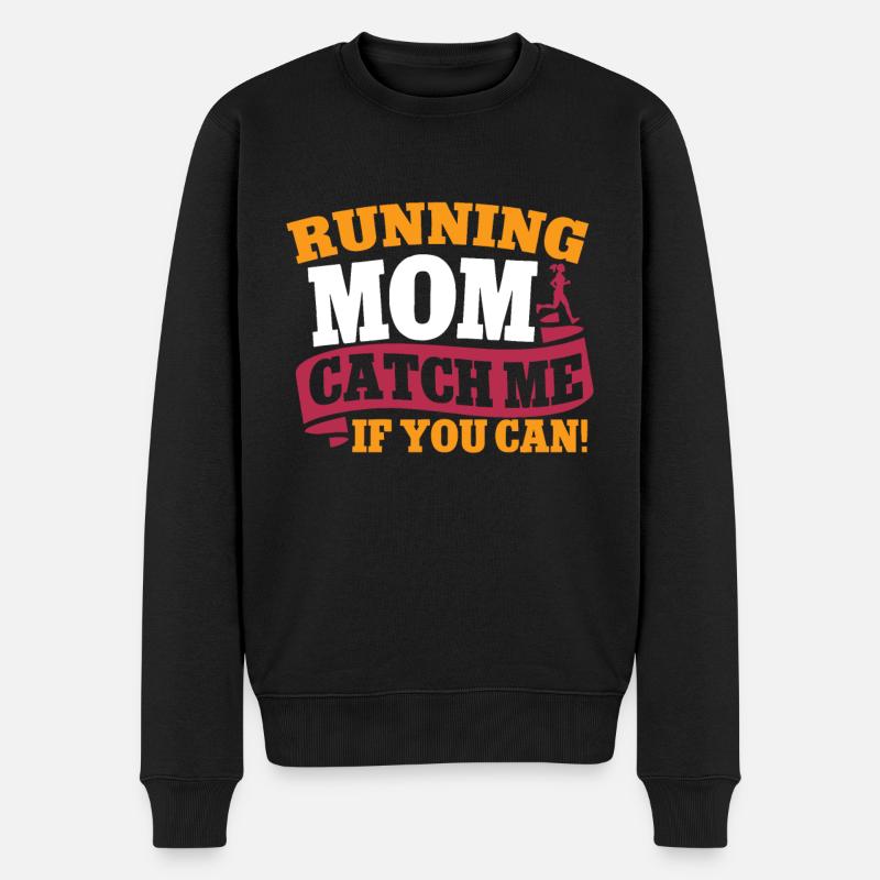 Running Mom Marathon Runner Jogging - Pull Premium bio Homme - noir