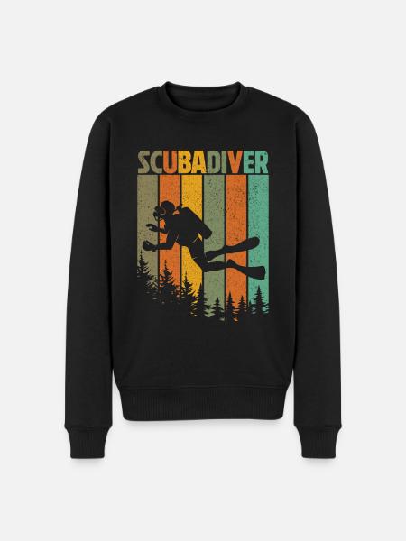 Diving Diver Ocean Lovers - Men's Premium Organic Jumper - black
