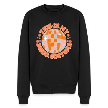 Disco Groovy Hippie 70s 80er Vintage Siebziger - Männer Premium Bio Pullover - Schwarz - Vorne - Nico (187cm)