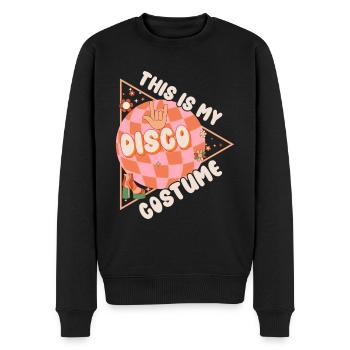 Disco Groovy Hippie 70s 80er Vintage Siebziger - Männer Premium Bio Pullover - Schwarz - Vorne - Nico (187cm)