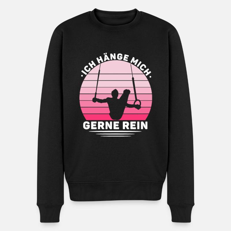 Geräteturnen Ringe Turnen - Männer Premium Bio Pullover - Schwarz