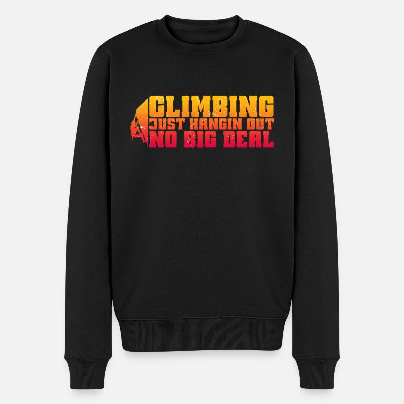 Klettern Mountain Boulder Climble Kletterer - Männer Premium Bio Pullover - Schwarz
