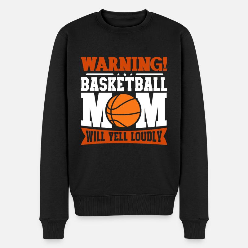 Basketball Mom Basketball Mama - Männer Premium Bio Pullover - Schwarz