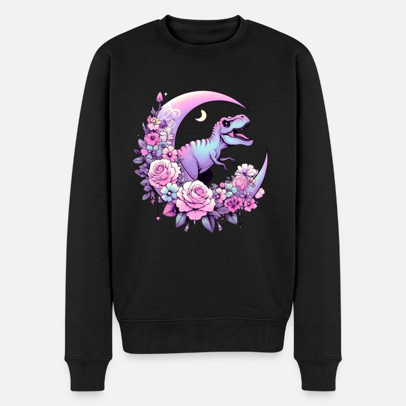 Pastell Goth T-Rex Kawaii Ästhetischer Gruseliger - Männer Premium Bio Pullover - Schwarz