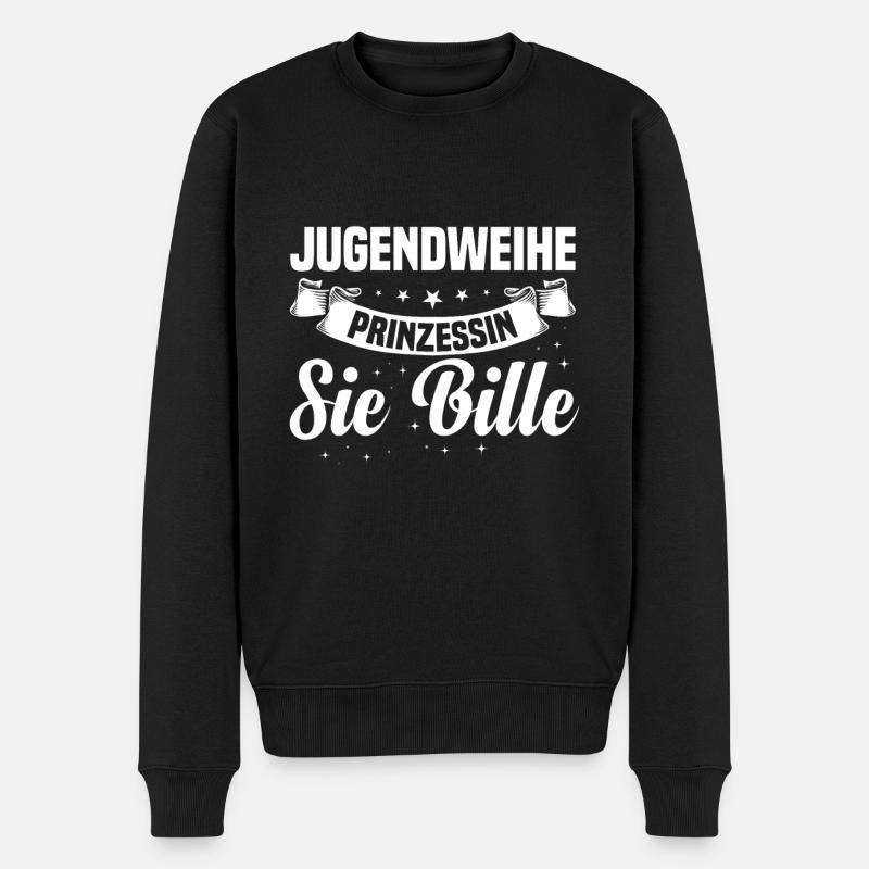 Jugendliche Jugendweihe Feier - Männer Premium Bio Pullover - Schwarz