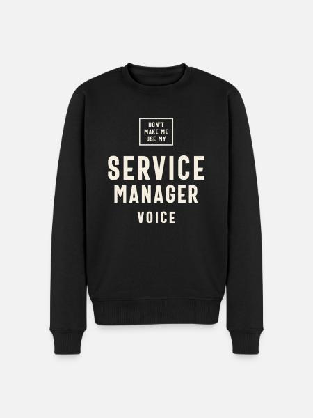 Funny Job Occupation Service Manager - Men's Premium Organic Jumper - black