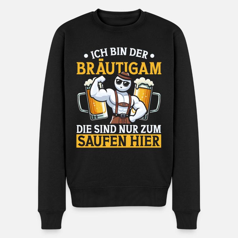 Le marié Funny EVJ - Pull Premium bio Homme - noir