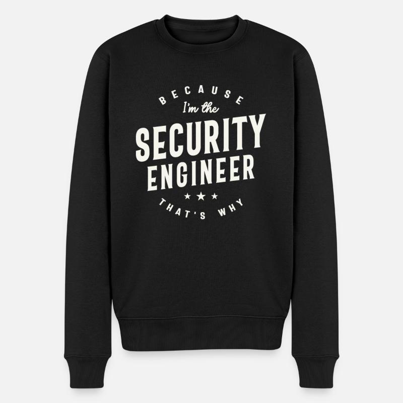 Because I’m the Security Engineer - Men's Premium Organic Jumper - black