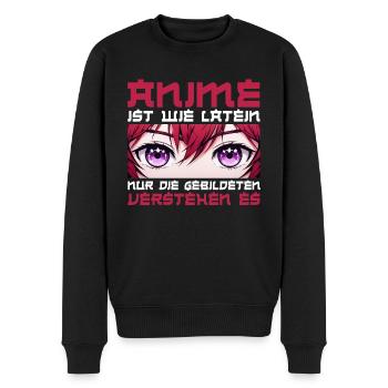 Anime Manga Otaku Japan Kawaii Waifu Anime Cosplay - Men's Premium Organic Jumper - black - Front - Nico (187cm)