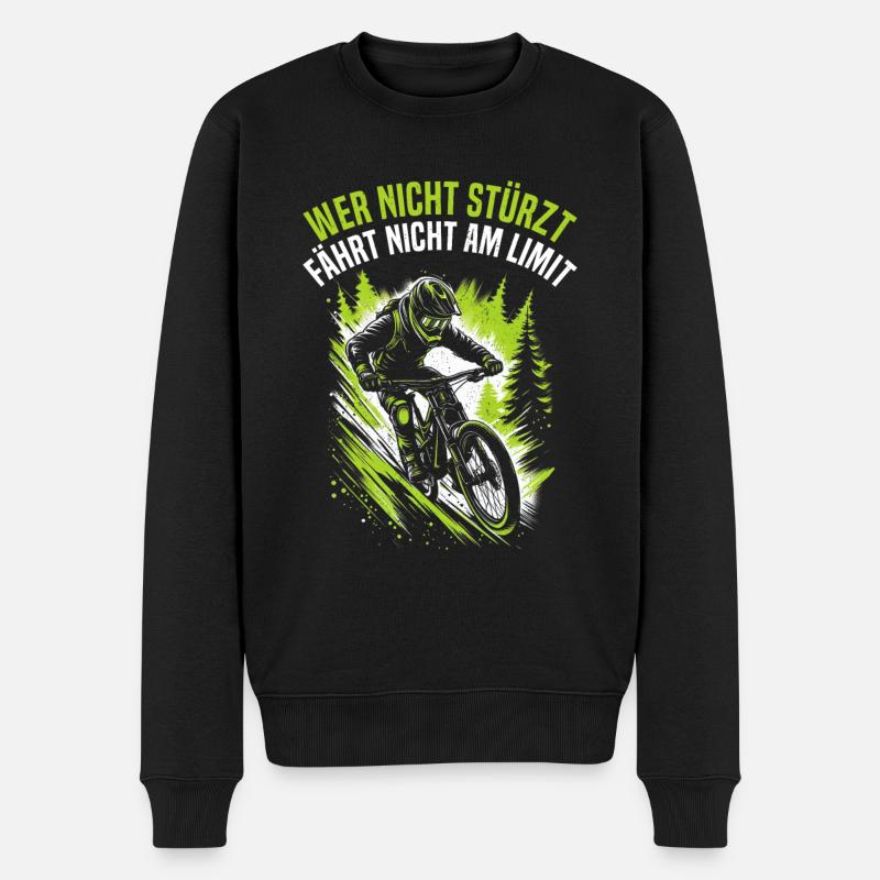 Vététistes, amateurs de VTT, cyclisme - Pull Premium bio Homme - noir