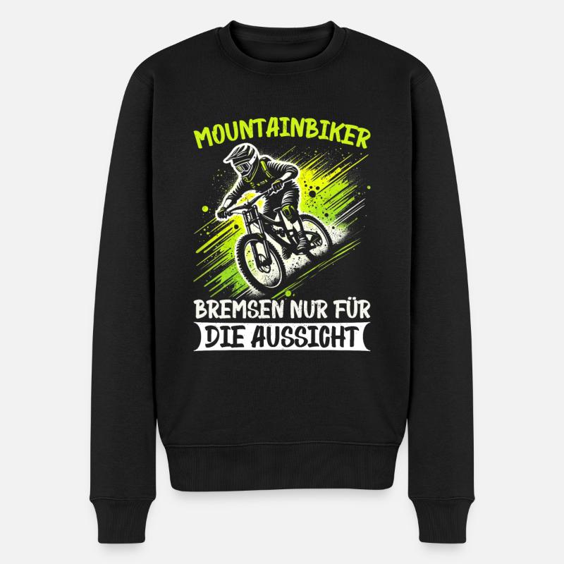 Vététistes, amateurs de VTT, cyclisme - Pull Premium bio Homme - noir