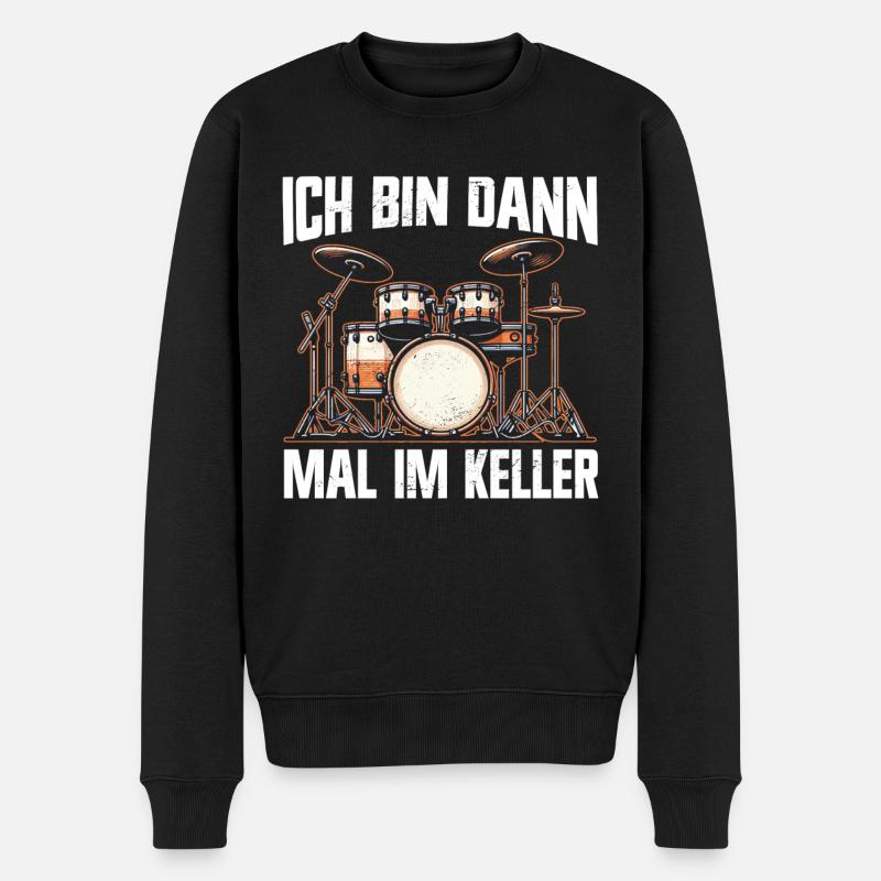Batteur Batteur Percussion Musiciens - Pull Premium bio Homme - noir
