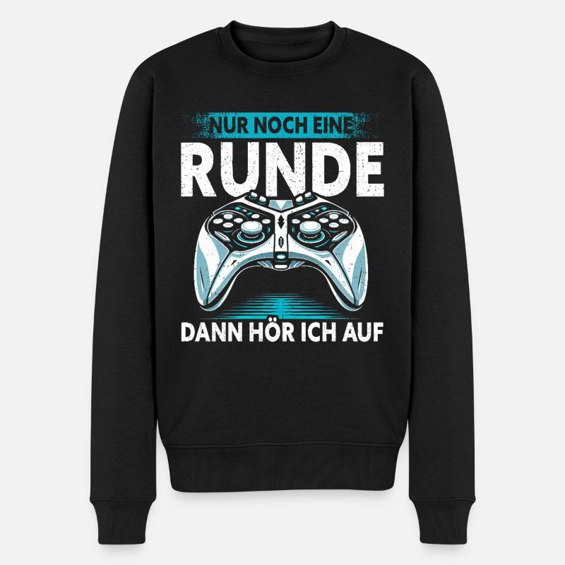 Zocken Zocker Gamer Videospieler Konsole PC Gaming - Männer Premium Bio Pullover - Schwarz