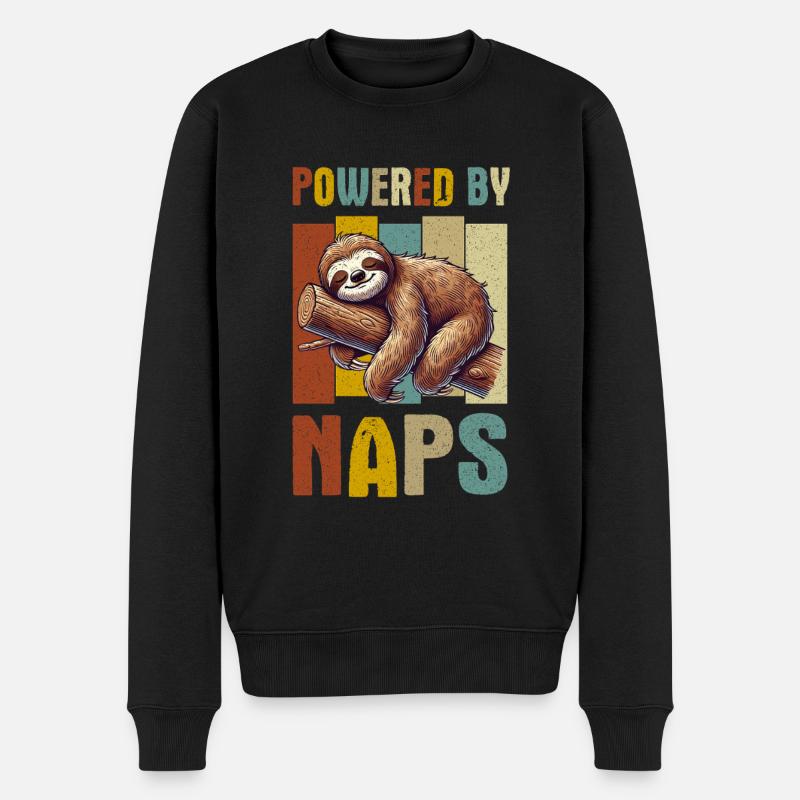 Faultiere Tierliebhaber Faultierlöbe Lazy Faultier - Männer Premium Bio Pullover - Schwarz
