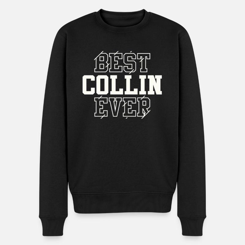 Bester Collin aller Zeiten Personalisierter Name Collin - Männer Premium Bio Pullover - Schwarz