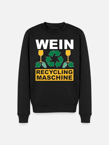 Wein - Männer Premium Bio Pullover - Schwarz