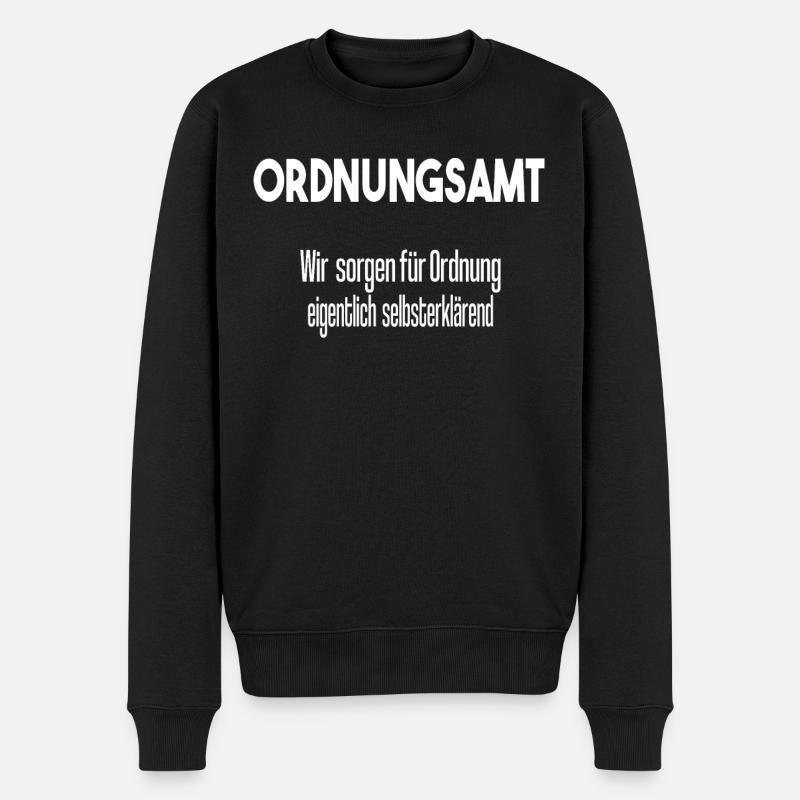 Ordnungsamt Sprüche Uniform Geschenkidee - Männer Premium Bio Pullover - Schwarz
