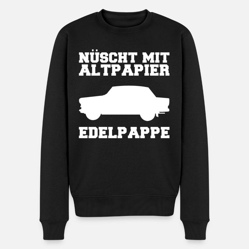 DDR Trabi Auto Ossis Geschenk - Männer Premium Bio Pullover - Schwarz