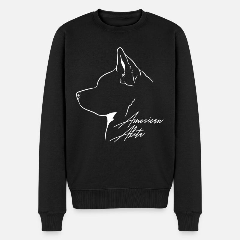 American Akita Profil Hunde Hund Wilsigns - Männer Premium Bio Pullover - Schwarz