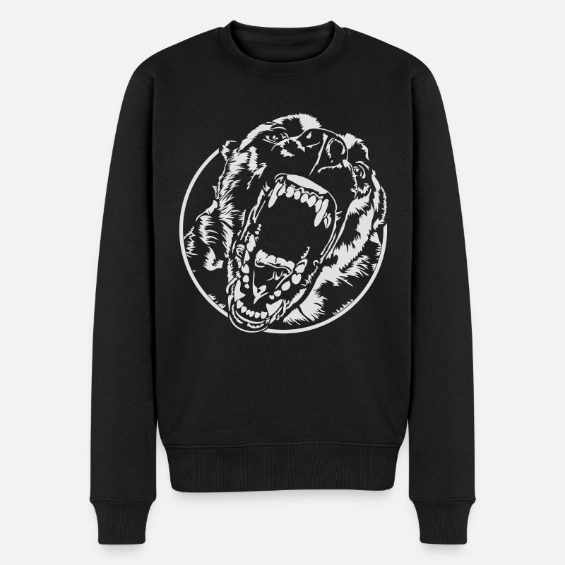 MALINOIS - Belge Malinois 2 Wilsigns Maligator - Pull Premium bio Homme - noir