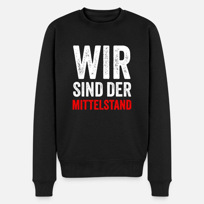 WIR SIND DER MITTELSTAND - Männer Premium Bio Pullover - Schwarz