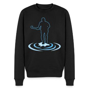Hockey sur gazon Joueur de hockey sur gazon Temps mort hockey - Pull Premium bio Homme - noir - Devant - Nico (187cm)