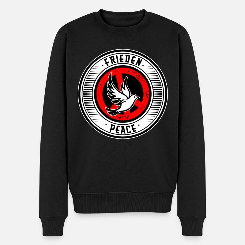 Frieden Peace - Pull Premium bio Homme - noir