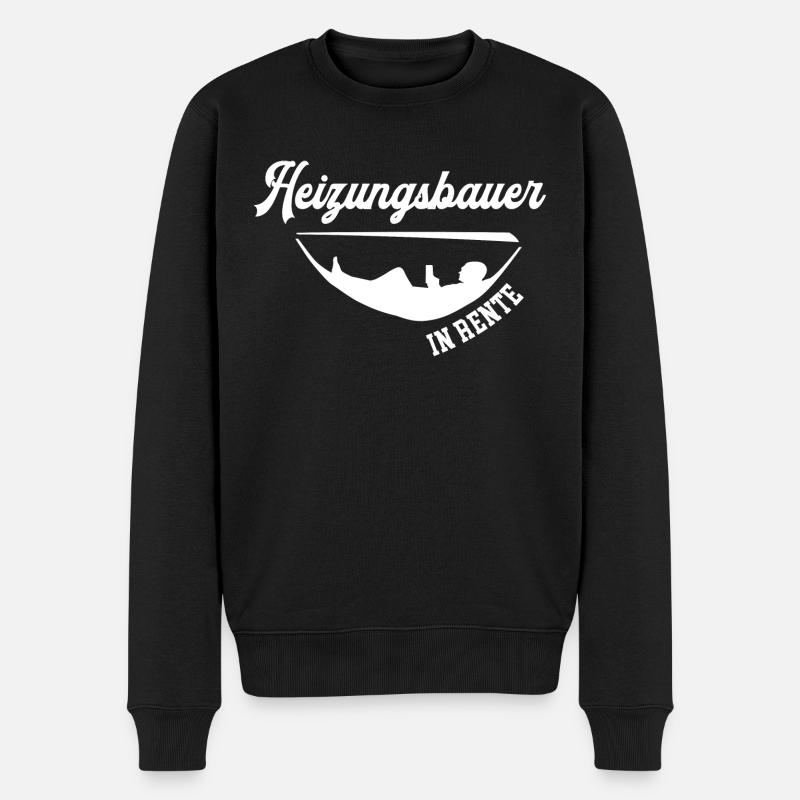 Heizungsbauer Rente Rentner Heizungsbau Ruhestand - Männer Premium Bio Pullover - Schwarz