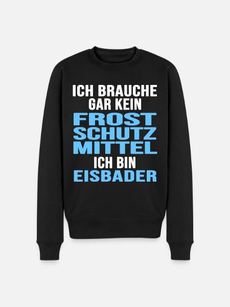 Eisbader Winterschwimmer Frostschutz Eisbad - Männer Premium Bio Pullover - Schwarz