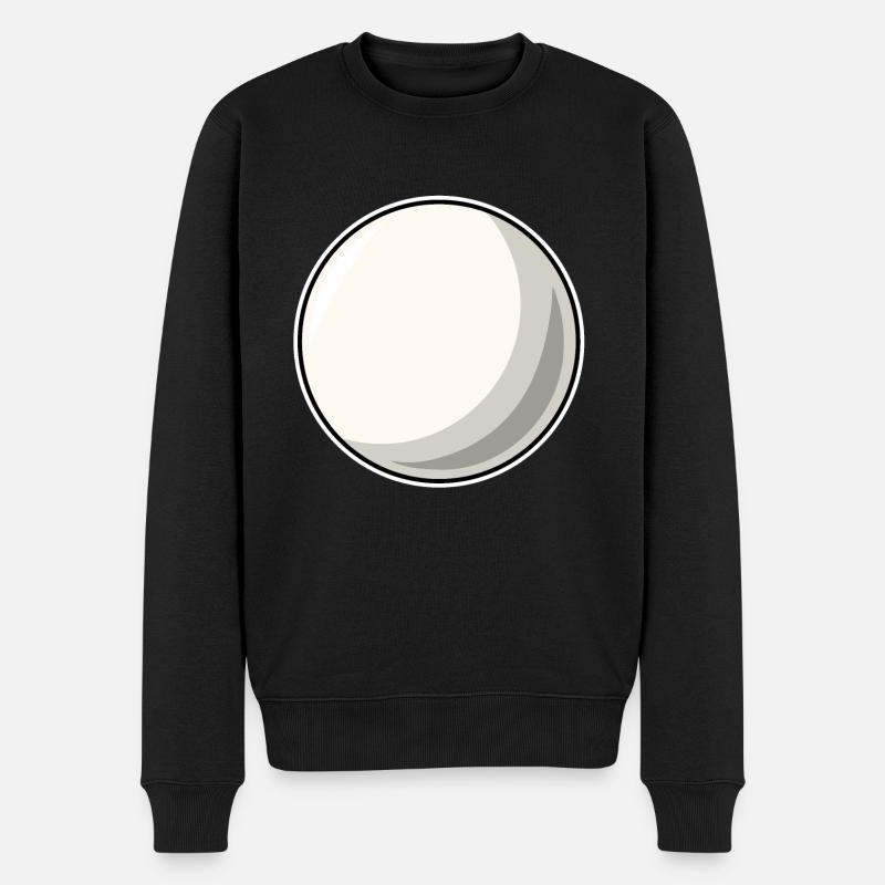 Billiards white billiard ball - Men's Premium Organic Jumper - black