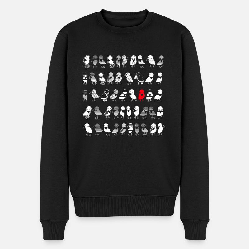 Birds Ravens - Men's Premium Organic Jumper - black